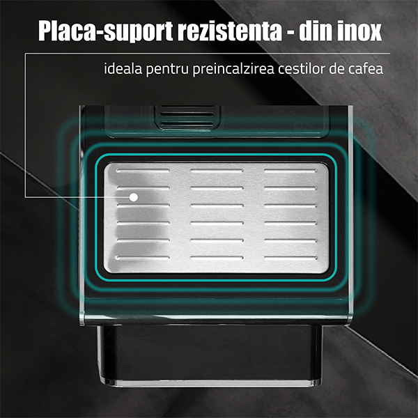 Espressor cafea Samus Perfection, automat, rasnita incorporata, cafea boabe, 15 bar, 7 bauturi automate, rezervor lapte 300 ml, 5 nivele de macinare, protectie supraincalzire, Negru [17]