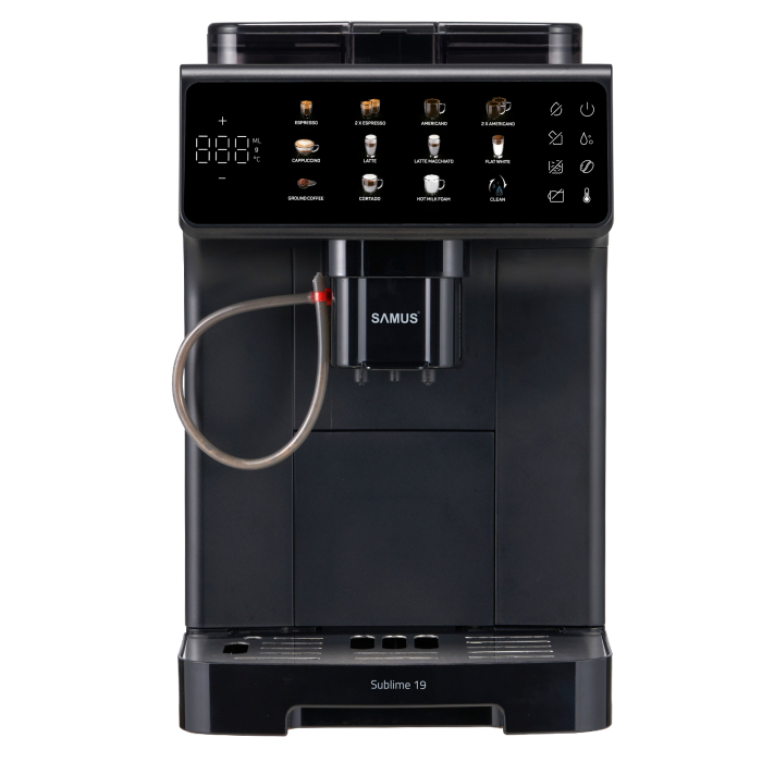 Espressor Samus Sublime 19, automat cu râșniță profesională, 19 bari, ecran digital 5", 10 băuturi, sistem lapte, 2 L, 1200–1400 W [2]