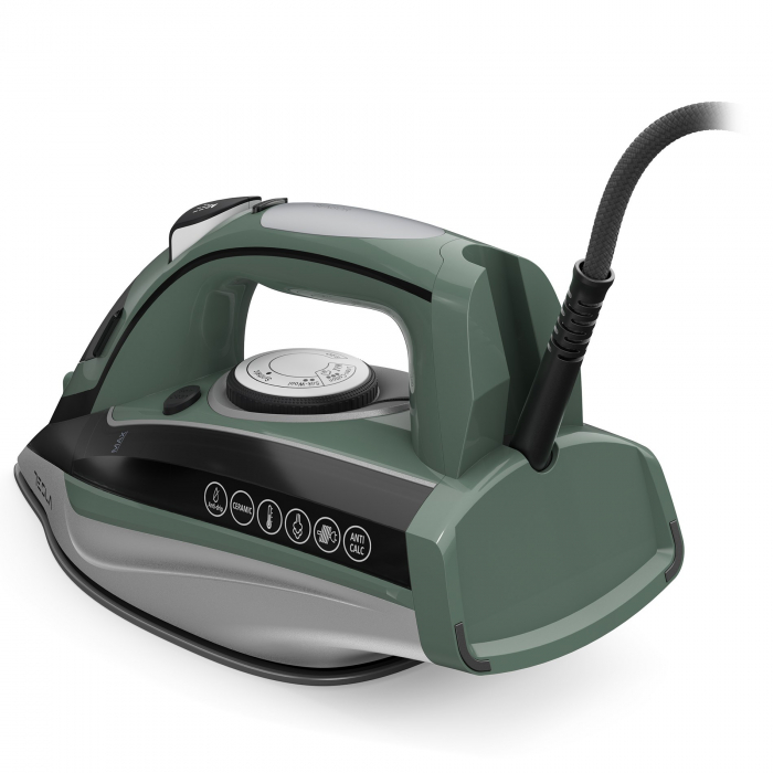Fier de calcat cu iPump, Tesla IR600BGP, 3000 W, Sensor maner, Abur vertical, rezervor 400 ml, 65g/min, Autocuratare, Oprire automata, cablu 2.5 m, Verde [3]