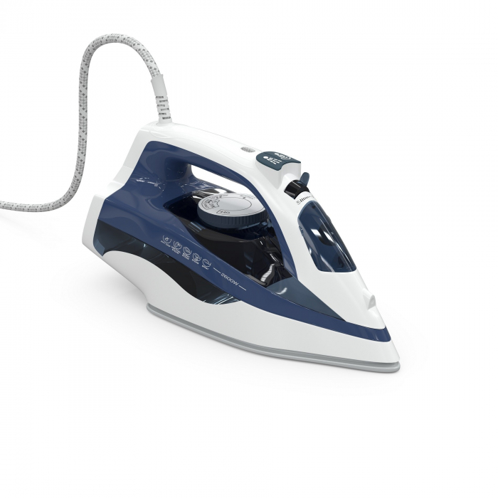 Fier de calcat Tesla IR301BL, 2600 W, talpa ceramica, rezervor 400 ml, 25g/min, Functie Anti-Calcar, Functie Anti-Picurare, cablu 1.9 m, Albastru/Alb [2]