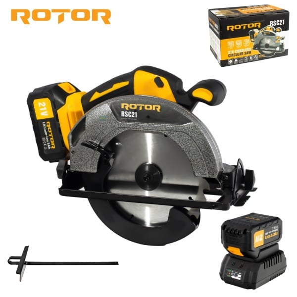 Fierastrau circular pe acumulator ROTOR RSC21, 21V/ 3Ah, 1000 W, 4300 rot/min [3]