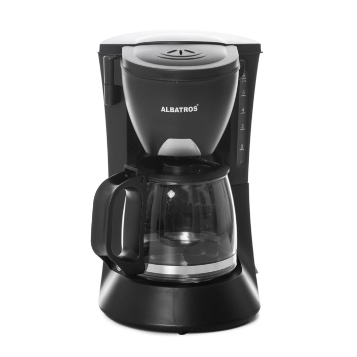 Filtru de cafea Albatros Verona Black, 0.6 L, 600 W, supapă antipicurare, LED pornit/oprit [1]