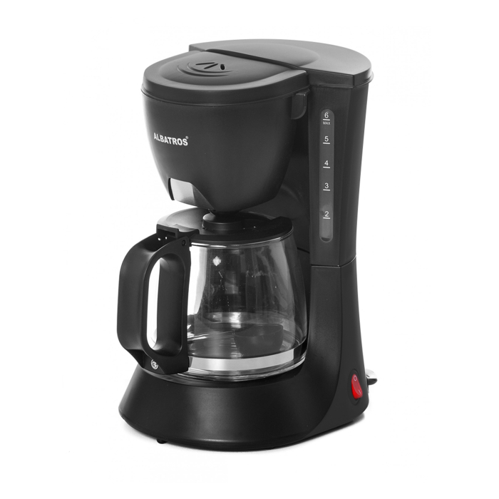 Filtru de cafea Albatros Verona Black, 0.6 L, 600 W, supapă antipicurare, LED pornit/oprit [2]