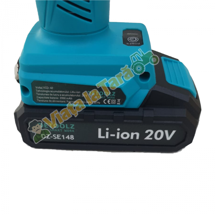 Foarfeca de gradina cu acumulator 20V 2Ah, DETOOLZ DZ-SE148 [5]
