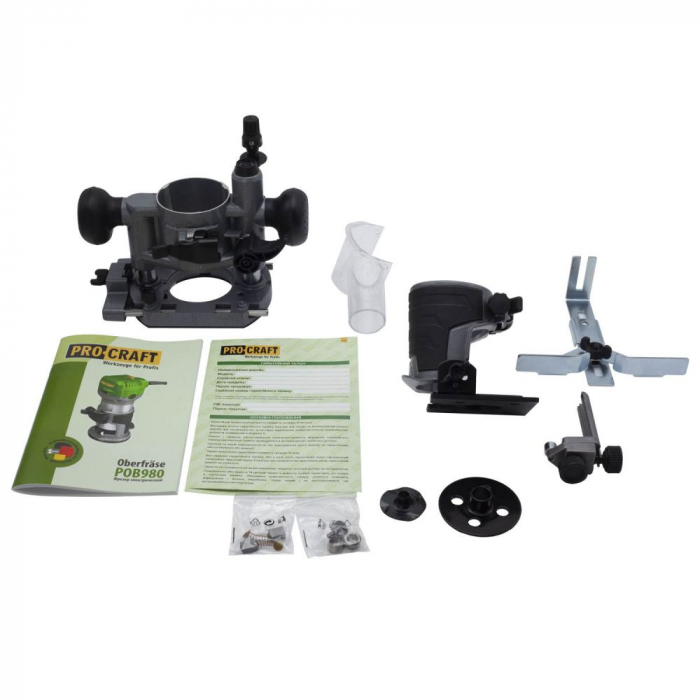 Freza lemn ProCraft POB980, 710W, 33000 Rpm, 3 Baze incluse [4]