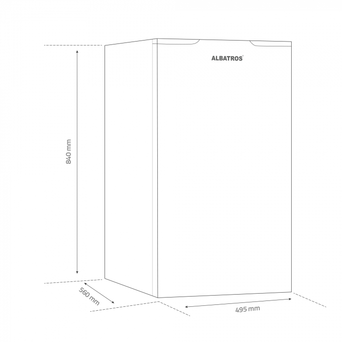 Frigider Albatros FA153E, Capacitate 125L, Clasa E, Termostat reglabil [4]