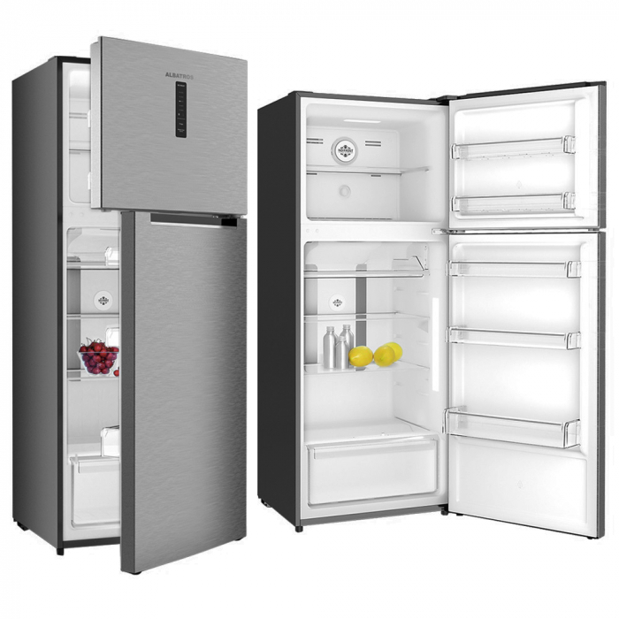 Frigider cu 2 usi Albatros FA58NFXE, 415 L, Full No Frost, Clasa energetica E, Functie Power Cool, H 178 cm, Inox/laterale argintii [2]
