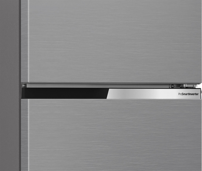 Frigider cu 2 usi Beko, No Frost, 250 L, 165 H, Clasa energetica E, Consum anual energie (kWh): 216 kWh, Metal Look [3]