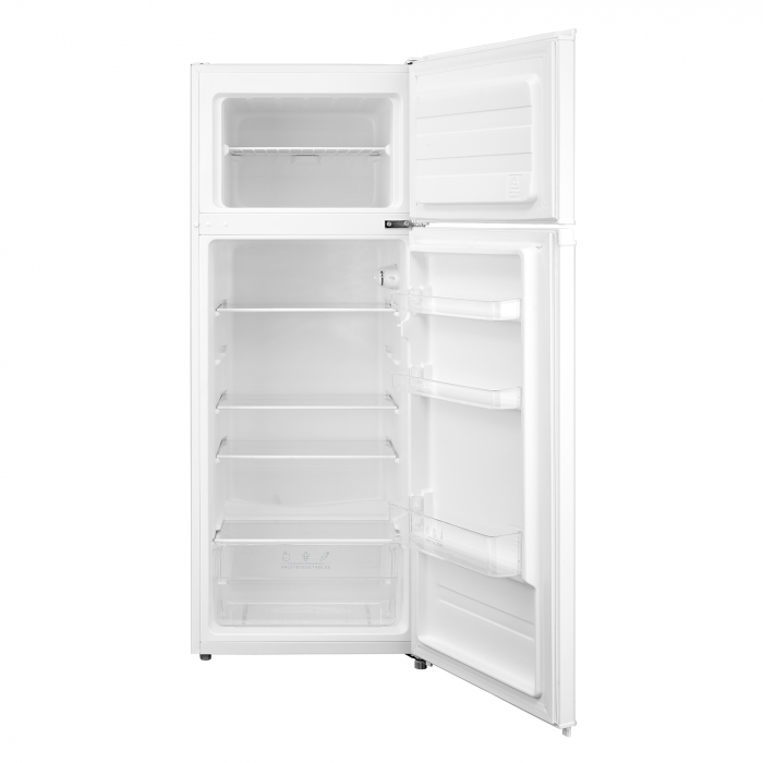 Frigider cu Două Uși Albalux AXDF293E - 204 L, Clasă Energetică E, Dezghețare Automată, Rafturi din Sticlă, Uși Reversibile, Alb [2]