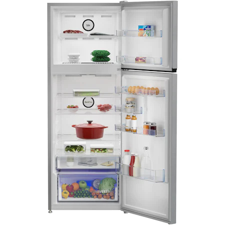 Frigider cu doua usi Beko B3RDNE504HXB, 477 L, No Frost, HarvestFresh, Display, AeroFlow, XXL Bottle holder, Clasa E, H 186,5 cm, Metal Look [5]