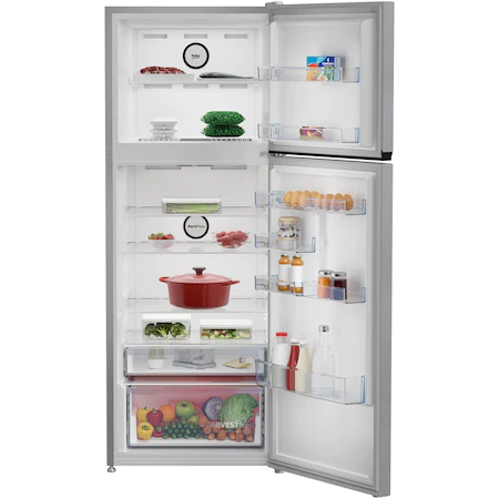 Frigider cu doua usi Beko B3RDNE504HXB, 477 L, No Frost, HarvestFresh, Display, AeroFlow, XXL Bottle holder, Clasa E, H 186,5 cm, Metal Look [3]