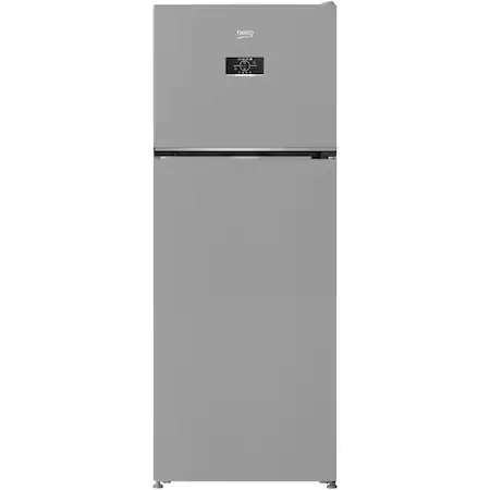 Frigider cu doua usi Beko B3RDNE504HXB, 477 L, No Frost, HarvestFresh, Display, AeroFlow, XXL Bottle holder, Clasa E, H 186,5 cm, Metal Look [1]