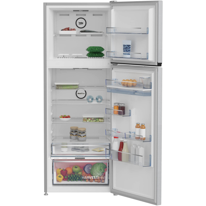 Frigider cu doua usi Beko B5RDNE504LDM, 477 L, HarvestFresh, AeroFlow, Everfresh+, No Frost, Slim tank water dispenser, Display, Clasa E H 186.5 cm, Glossy Grey [4]