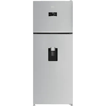 Frigider cu doua usi Beko B5RDNE504LDM, 477 L, HarvestFresh, AeroFlow, Everfresh+, No Frost, Slim tank water dispenser, Display, Clasa E H 186.5 cm, Glossy Grey [1]