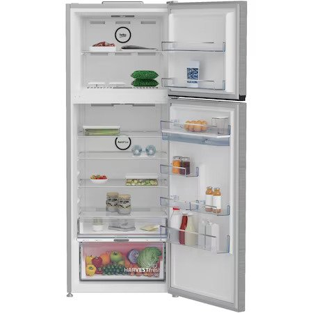 Frigider cu doua usi Beko B5RDNE504LDXB, 477 L, No Frost, HarvestFresh, Everfresh+, AeroFlow, Consum anual energie (kWh): 274 kWh, Clasa E, Metal Look [5]