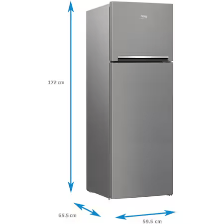 Frigider cu doua usi Beko RDNE350K30XBN, 313 L, NeoFrost Dual Cooling, HarvestFresh, AeroFlow, Display, Compresor ProSmart Inverter, Clasa F, Consum zilnic energie (kWh): 0.756 kWh/h,  H 172 cm, Metal [4]