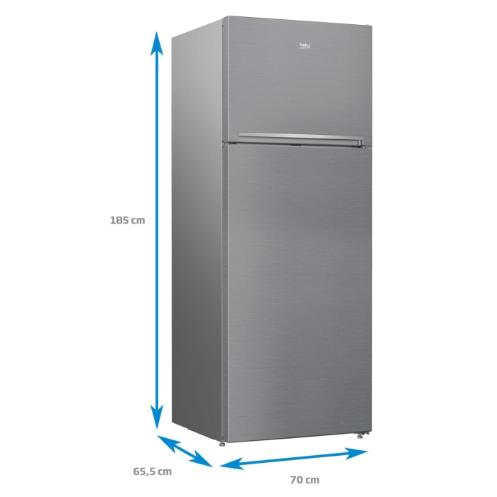 Frigider cu doua usi Beko RDNE455K30ZXBN, 406 L, H 185 cm, clasa F, Consum zilnic energie (kWh): 0.833 kWh/zi, NeoFrost, Inox [4]