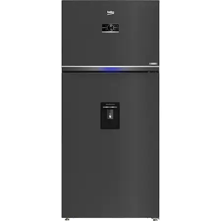 Frigider cu doua usi Beko RDNE650E40DZXBRN, 630 l,Neo Frost Dual Cooling, Everfresh+, HarvestFresh, AeroFlow, Compresor ProSmart Inverter, Dozator apa, Clasa E, H 187 cm, Dark Inox [1]