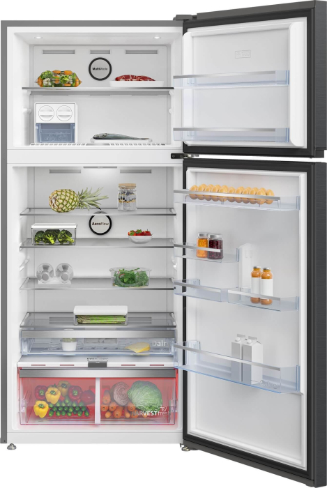 Frigider cu doua usi Beko RDNE650E40ZXBRN, 630 l, NeoFrost Dual Cooling, Multi mode, Touch control, Compresor ProSmart Inverter, HarvestFresh, AeroFlow, Clasa E, H 187 cm, Dark Inox [3]