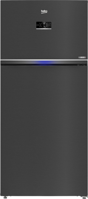 Frigider cu doua usi Beko RDNE650E40ZXBRN, 630 l, NeoFrost Dual Cooling, Multi mode, Touch control, Compresor ProSmart Inverter, HarvestFresh, AeroFlow, Clasa E, H 187 cm, Dark Inox [1]