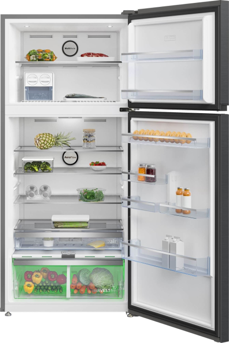 Frigider cu doua usi Beko RDNE650E40ZXBRN, 630 l, NeoFrost Dual Cooling, Multi mode, Touch control, Compresor ProSmart Inverter, HarvestFresh, AeroFlow, Clasa E, H 187 cm, Dark Inox [4]