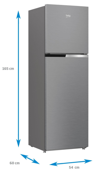 Frigider cu doua usi Beko RDNT271I30XBN, 250 L, clasa F, Consum zilnic energie (kWh): 0.673 kWh/zi,  NeoFrost, Congelator NoFrost, H 165 cm, Metal Look [4]