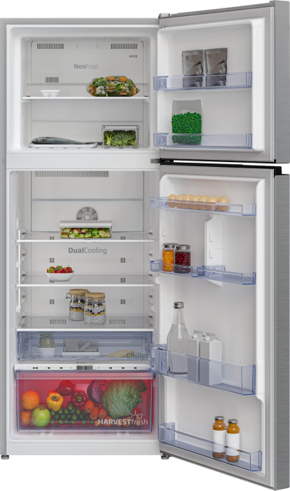 Frigider cu doua usi Beko RDNT401E30ZXBN, 375 L, clasa F, Consum zilnic energie (kWh): 0.842 kWh/zi,  NeoFrost, HarvestFresh, Metal Look [3]