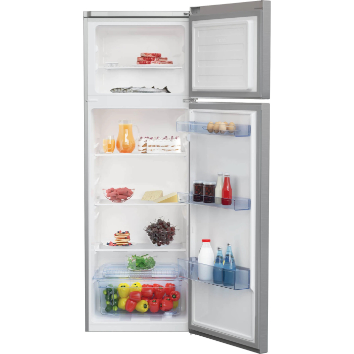 Frigider cu doua usi Beko RDSA310M30XBN, 306 l, Clasa F, Cooling Fan, Consum anual energie (kWh): 260 kWh,  Safety Glass, H 175 cm, Metal Look [3]