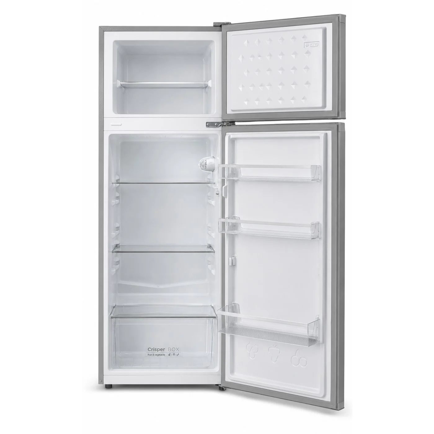 Frigider cu doua usi LDK LF-220S SP, Clasa E, Capacitate 211 l, Less Frost, Termostat ajustabil, Iluminare LED, H 144 cm, Argintiu [3]