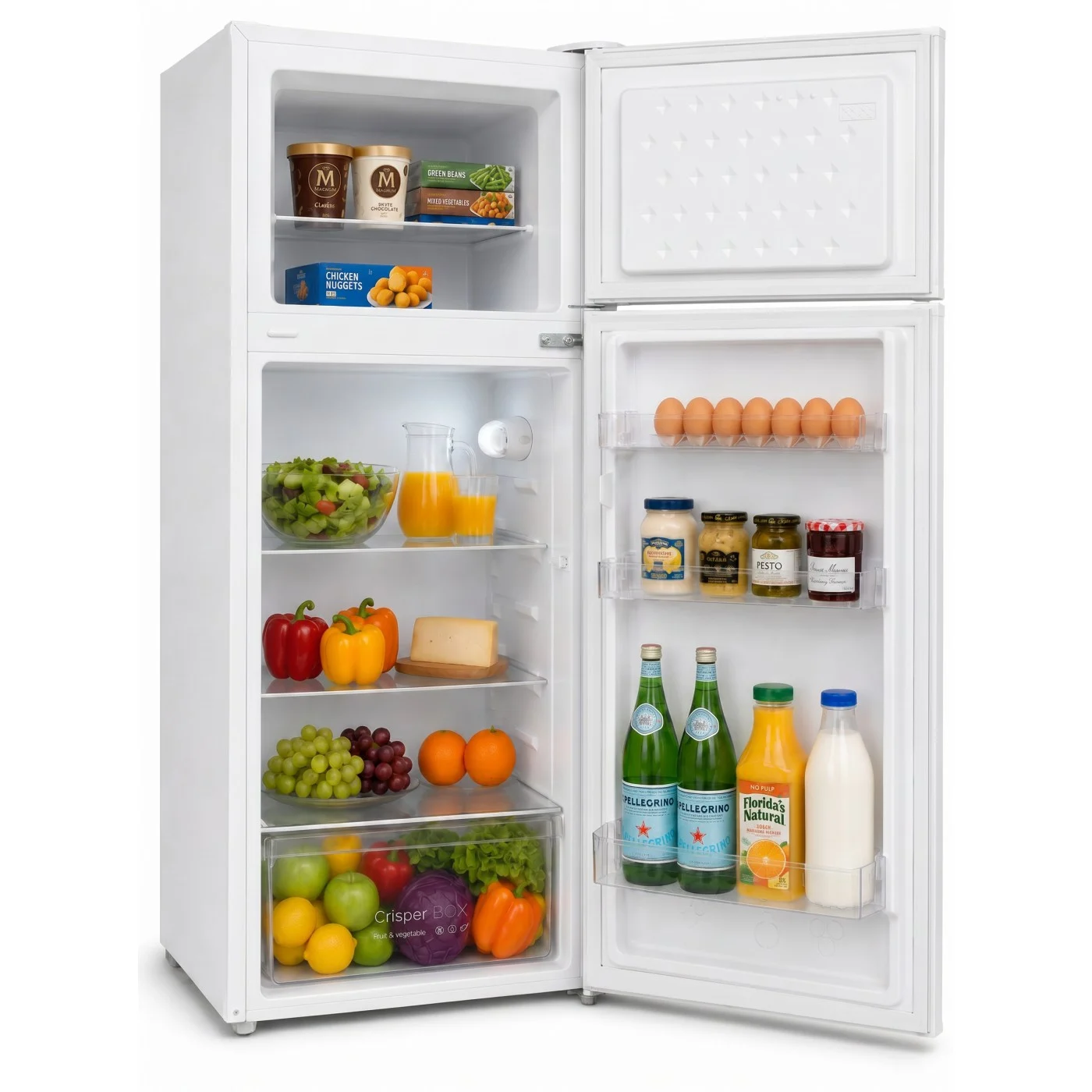 Frigider cu doua usi LDK LF 220W, Clasa E, Capacitate 211 l, H 144 cm, Alb [3]