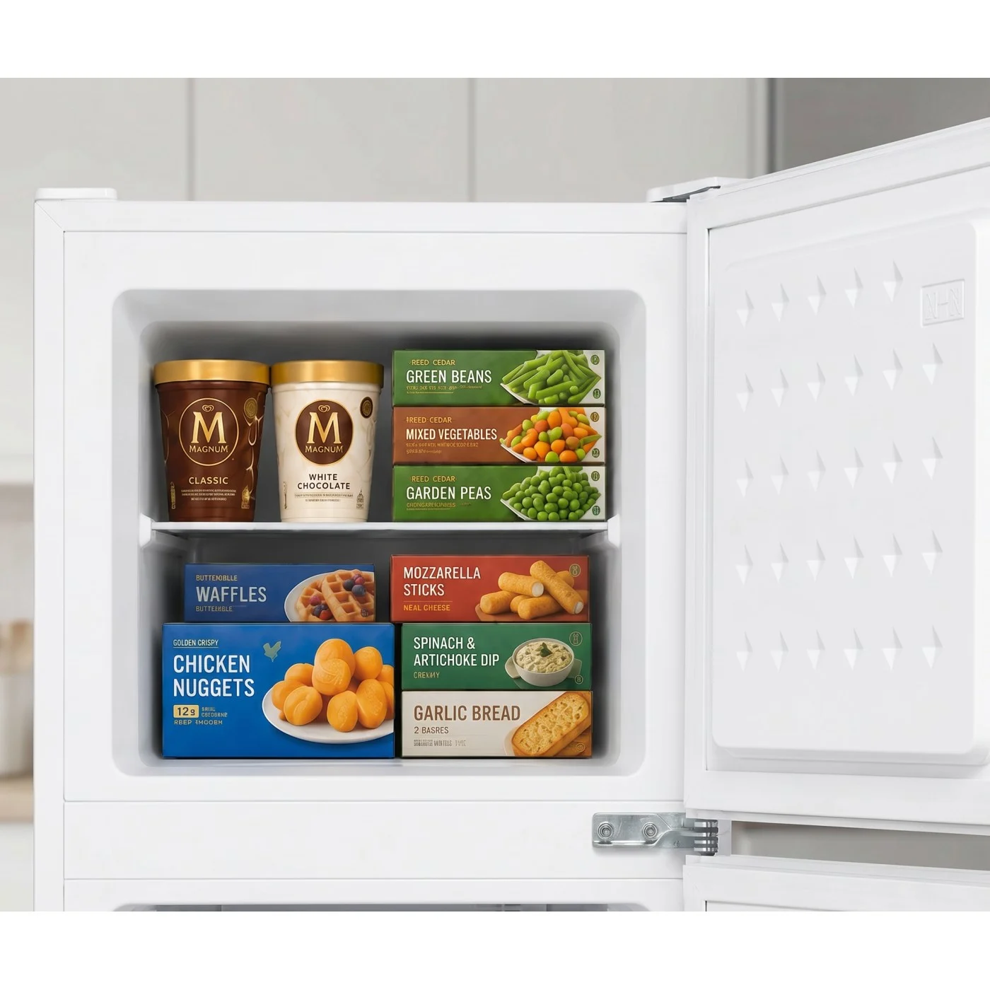 Frigider cu doua usi LDK LF 220W, Clasa E, Capacitate 211 l, H 144 cm, Alb [4]