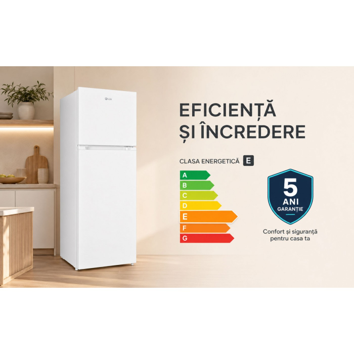 Frigider cu doua usi LDK LF-465NFDW, Capacitate 465 l, No Frost, Multi AirFlow, Crisper Box, Termostat ajustabil, H 186 cm, Clasa E, Alb [12]