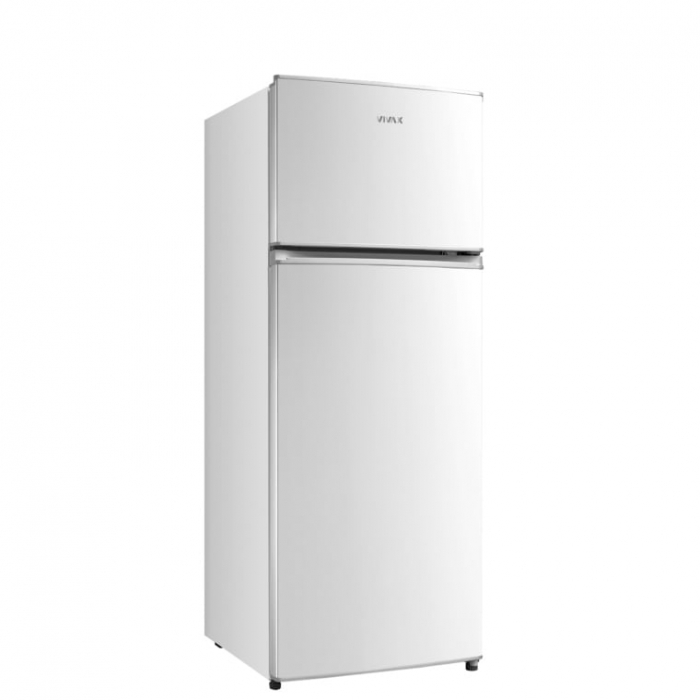 Frigider cu doua usi VIVAX DD-207E W, 204L, Clasa E, Termostat reglabil, Iluminare LED, Usi reversibile, Suprafata painted metal, 3 Rafturi de Sticla securizata, H 143 cm, Alb [8]