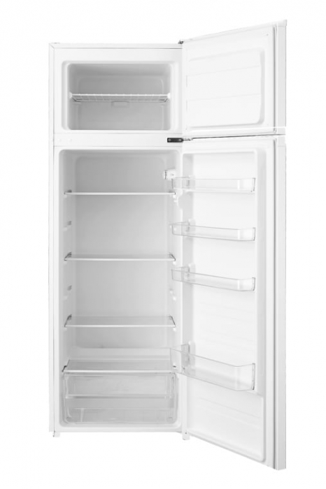 Frigider cu doua usi VIVAX DD-235E W, 235L, Clasa E, Termostat reglabil, Iluminare LED, Usi reversibile, Suprafata painted metal, 4 Rafturi de Sticla securizata, H 160 cm, Alb [4]