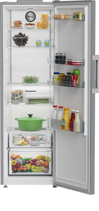 Frigider cu o usa Beko, No Frost, 365 L, 186.5 H, Clasa energetica E, Deschidere usa: Usi reversibile, Argintiu [2]