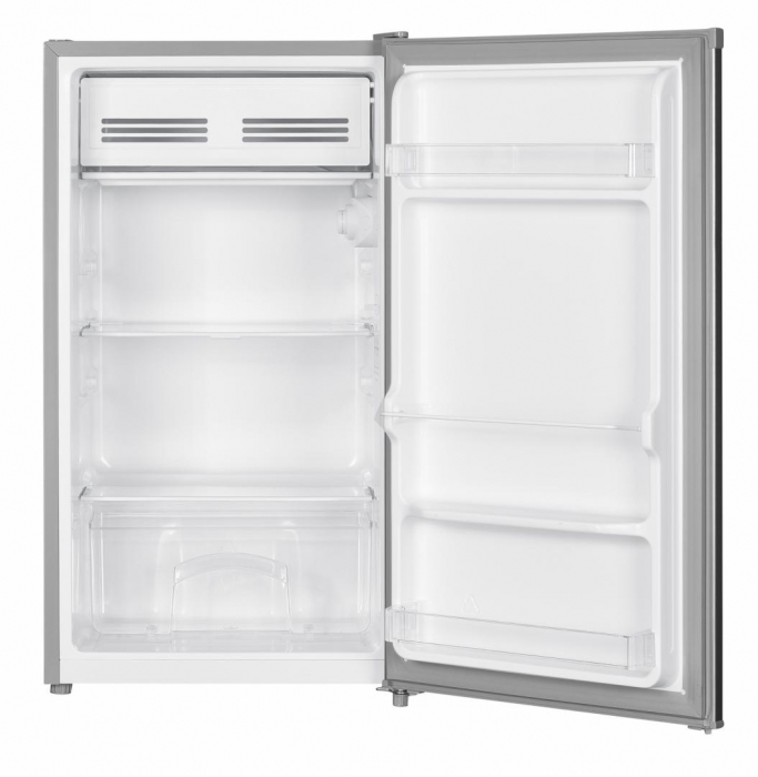 Frigider cu o usa Heinner HF-HM90SE++, 90 l, Clasa E, Iluminare LED, H 85 cm, Argintiu [2]