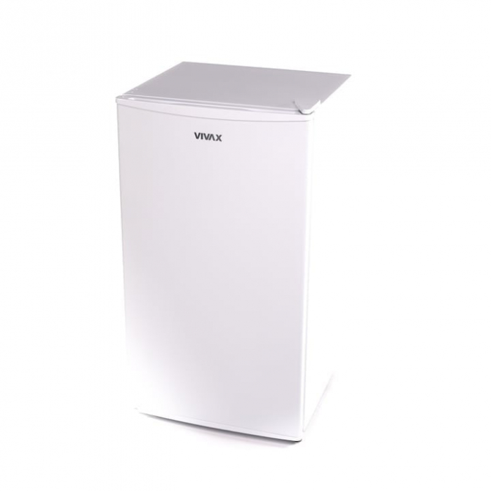 Frigider cu o usa VIVAX TTR-93E, 93L, Clasa E, Termostat reglabil, Iluminare interioara, Compartiment gheata, Usa reversibila, Suprafata painted metal, 2 Rafturi de Sticla securizata, H 85 cm, Alb [2]