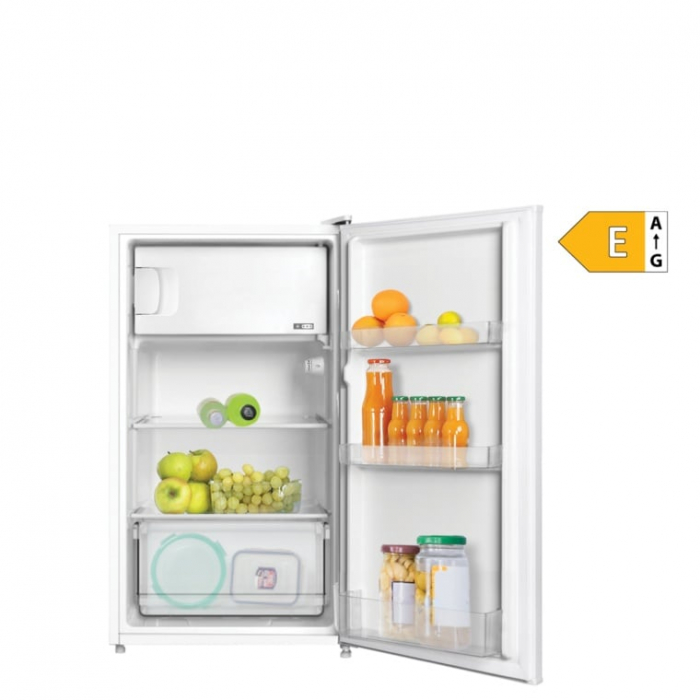 Frigider cu o usa VIVAX TTR-93E+, 93L, Clasa E, Termostat reglabil, Iluminare interioara, Compartiment gheata, Usa reversibila, Suprafata painted metal, 3 Rafturi metalice, H 85 cm, Alb [6]