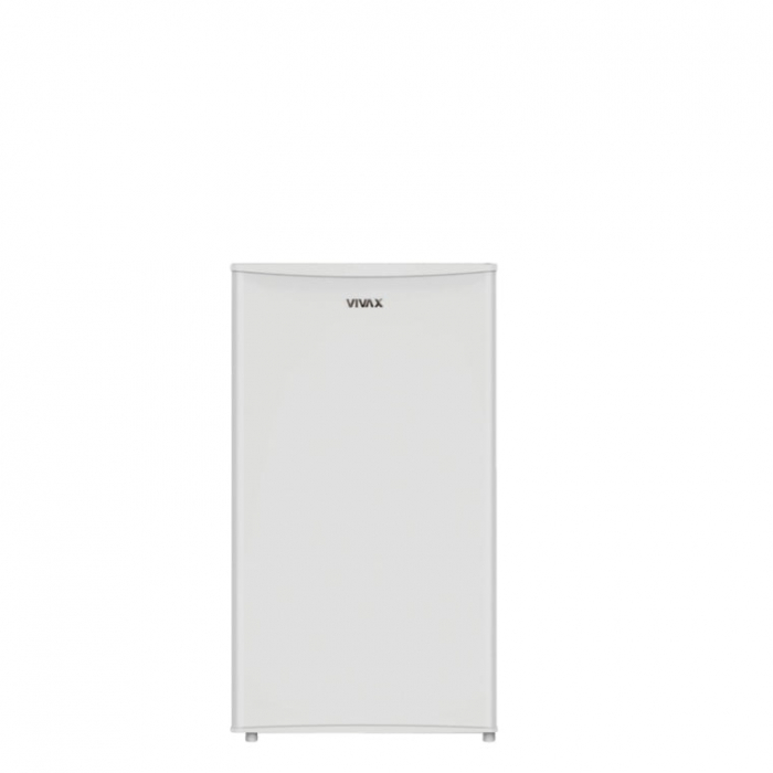 Frigider cu o usa VIVAX TTR-93E+, 93L, Clasa E, Termostat reglabil, Iluminare interioara, Compartiment gheata, Usa reversibila, Suprafata painted metal, 3 Rafturi metalice, H 85 cm, Alb [1]
