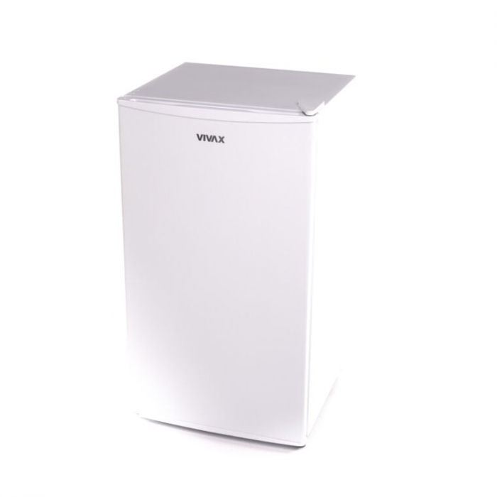 Frigider cu o usa VIVAX TTR-93E+, 93L, Clasa E, Termostat reglabil, Iluminare interioara, Compartiment gheata, Usa reversibila, Suprafata painted metal, 3 Rafturi metalice, H 85 cm, Alb [2]