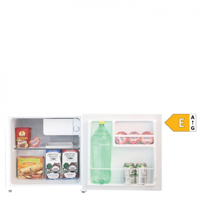 Frigider minibar cu o usa VIVAX MF-45E, 43L, Clasa E, Termostat reglabil, Compartiment gheata, Usa reversibila, Suprafata painted metal, Raft de Sticla securizata, H 50 cm, Alb [6]