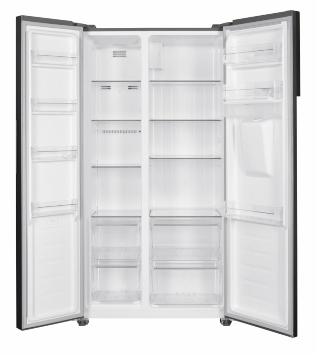 Frigider side by side Heinner, Dozator de apa, Volum 439 L, Inverter, Touch, INOX [4]