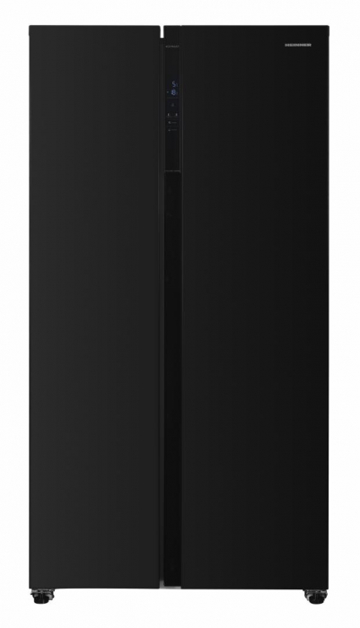 Frigider Side by Side Heinner HSBS-H442NFBKE++, 436 l, No Frost, Display, Functie Smart, Congelare si racire rapida, Clasa E, H 176.5 cm, Negru [4]