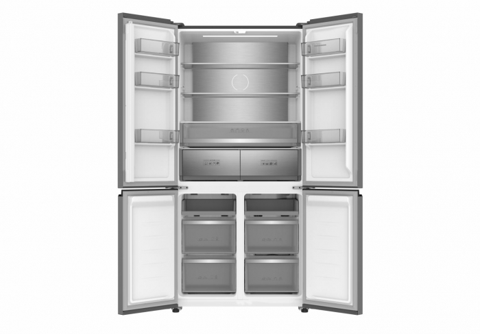 Frigider Side by Side Heinner HSBS-HM505MDSINFDXE++ Inox Antracit, 505L, Inverter, No-Frost, Alarma usa deschisa, Touch, Clasă Energetică E, 4 Uși [2]