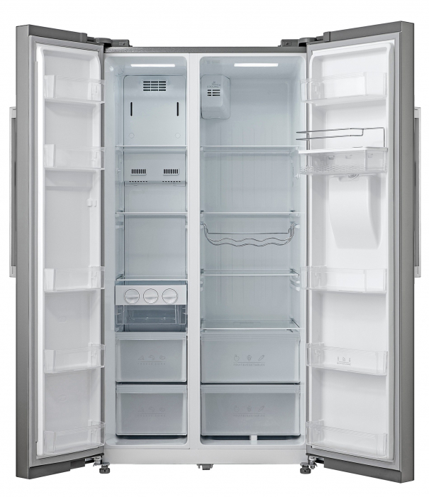 Frigider side-by-side Tesla RB5201FMXE, 535 l, Clasa E, Total No Frost, Dozator apa, Display LED, H 177 cm, Inox [3]