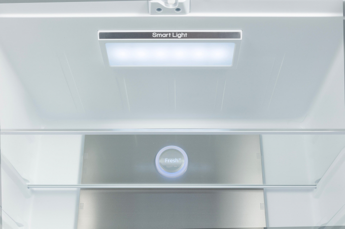 Frigider side-by-side Tesla RM5600FSNWE, 567 l, Total No Frost, Clasa E, Compresor Inverter, Metal cooling, LED touch screen, H 183 cm, Sticla Alba [5]