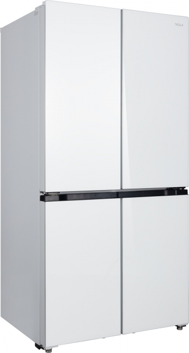 Frigider side-by-side Tesla RM5600FSNWE, 567 l, Total No Frost, Clasa E, Compresor Inverter, Metal cooling, LED touch screen, H 183 cm, Sticla Alba [3]