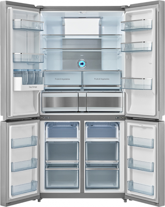 Frigider side-by-side Tesla RM6400FMX1, 622 l, Total No Frost, LED touch screen, Clasa E, H 193.5 cm, Inox [3]