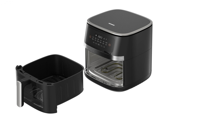 Friteuză cu Aer Cald Heinner EffectHeat Fusion HAF-C7DH20BK, 2000 W, Capacitate 7 L, Încălzire Dublă Sus-Jos, 12 Programe Presetate, Control Digital, Temperatură 80-200°C, Timer 60 Minute, Oprire Auto [3]