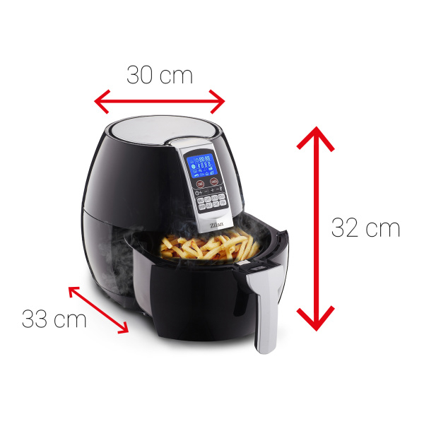 Friteuza Air Fryer, putere 1500W, capacitate 3L, Timer 30minute, panou digital / ZLN-3604 [4]